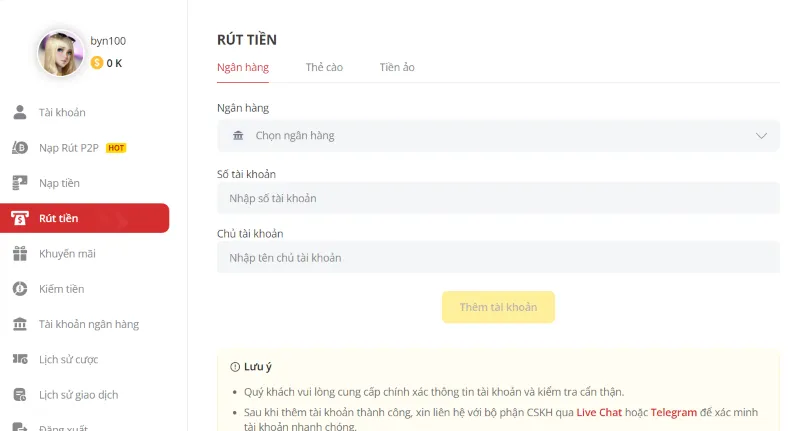 Rút tiền May88